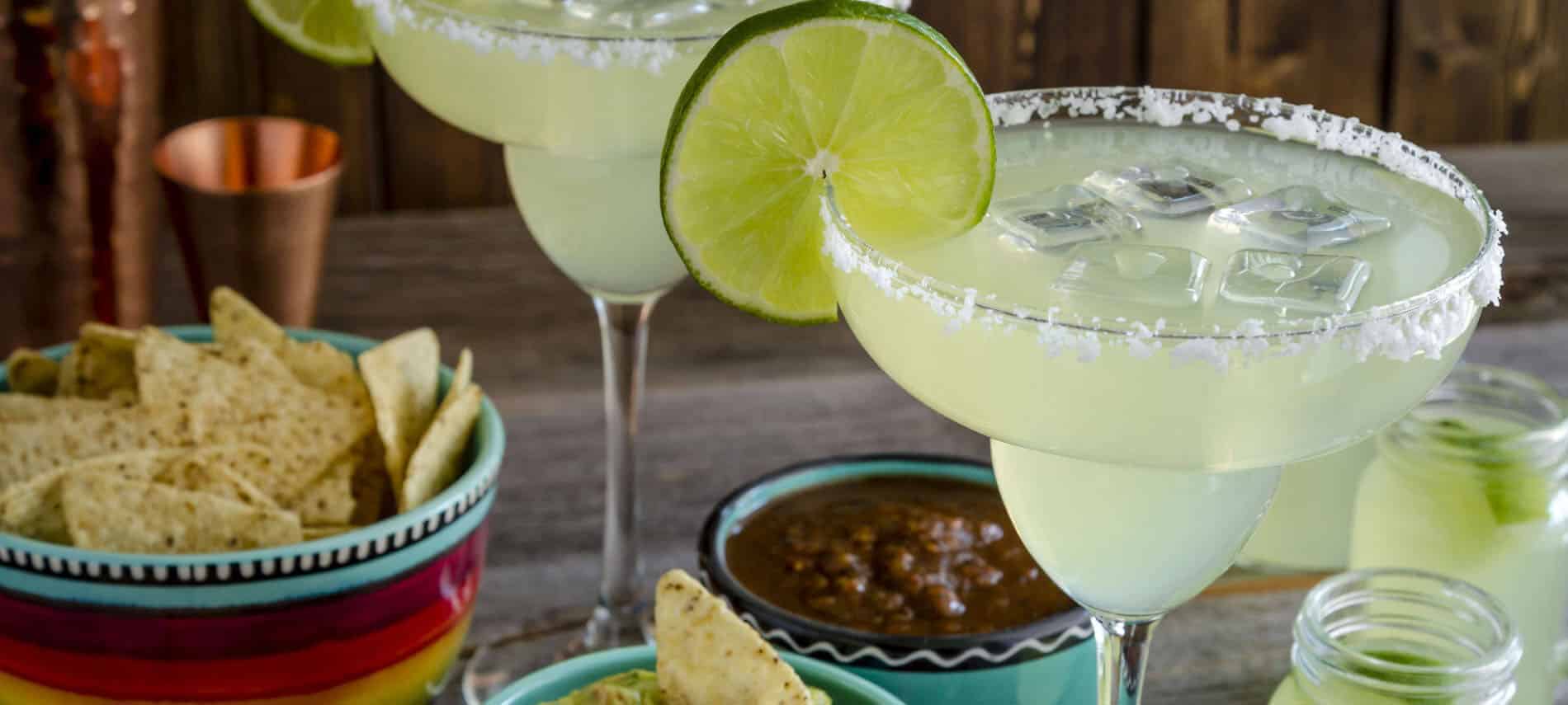 Margaritas with Lime, Chips and Salsa
