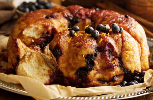 Monkey Bread with Blueberries and Lemon Zest