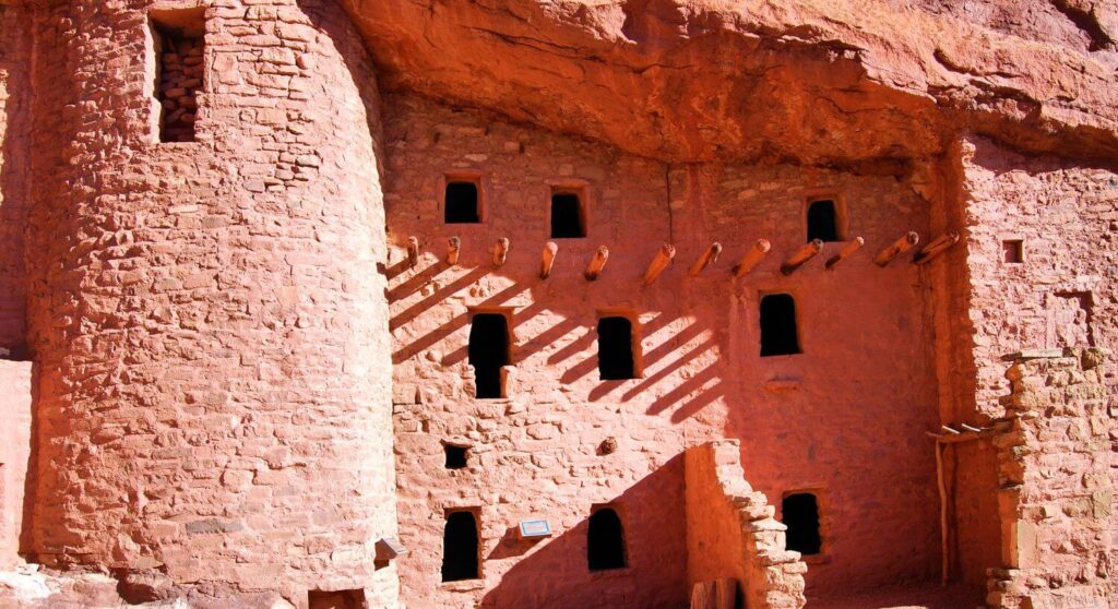 red native American cliff dwellings 