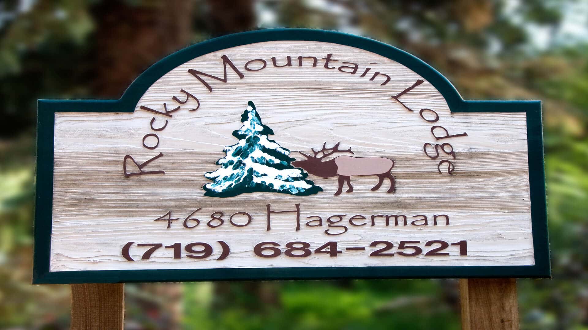 rocky mountain lodge sign